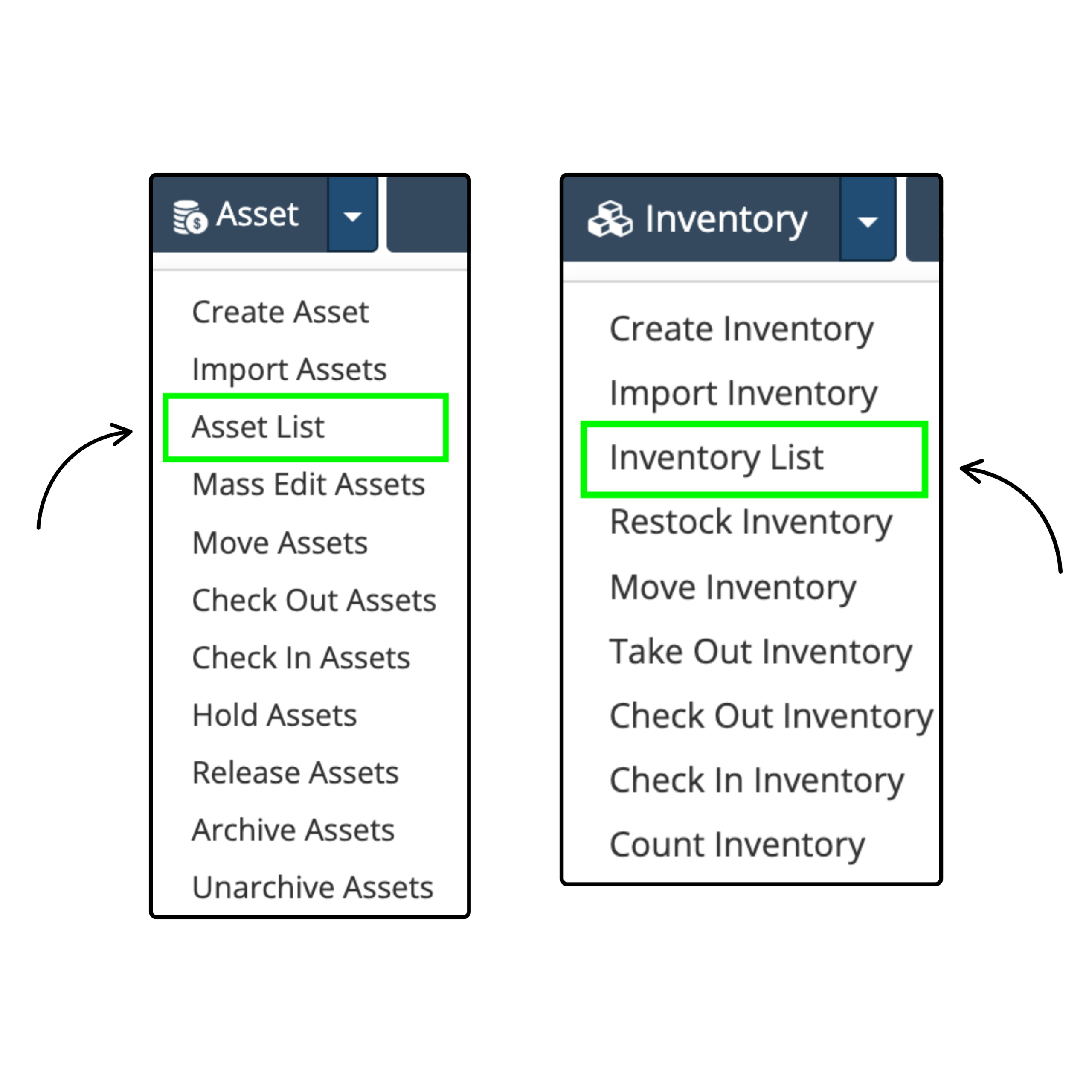 Navigate to the Asset or Inventory list in your Tracmor dashboard.