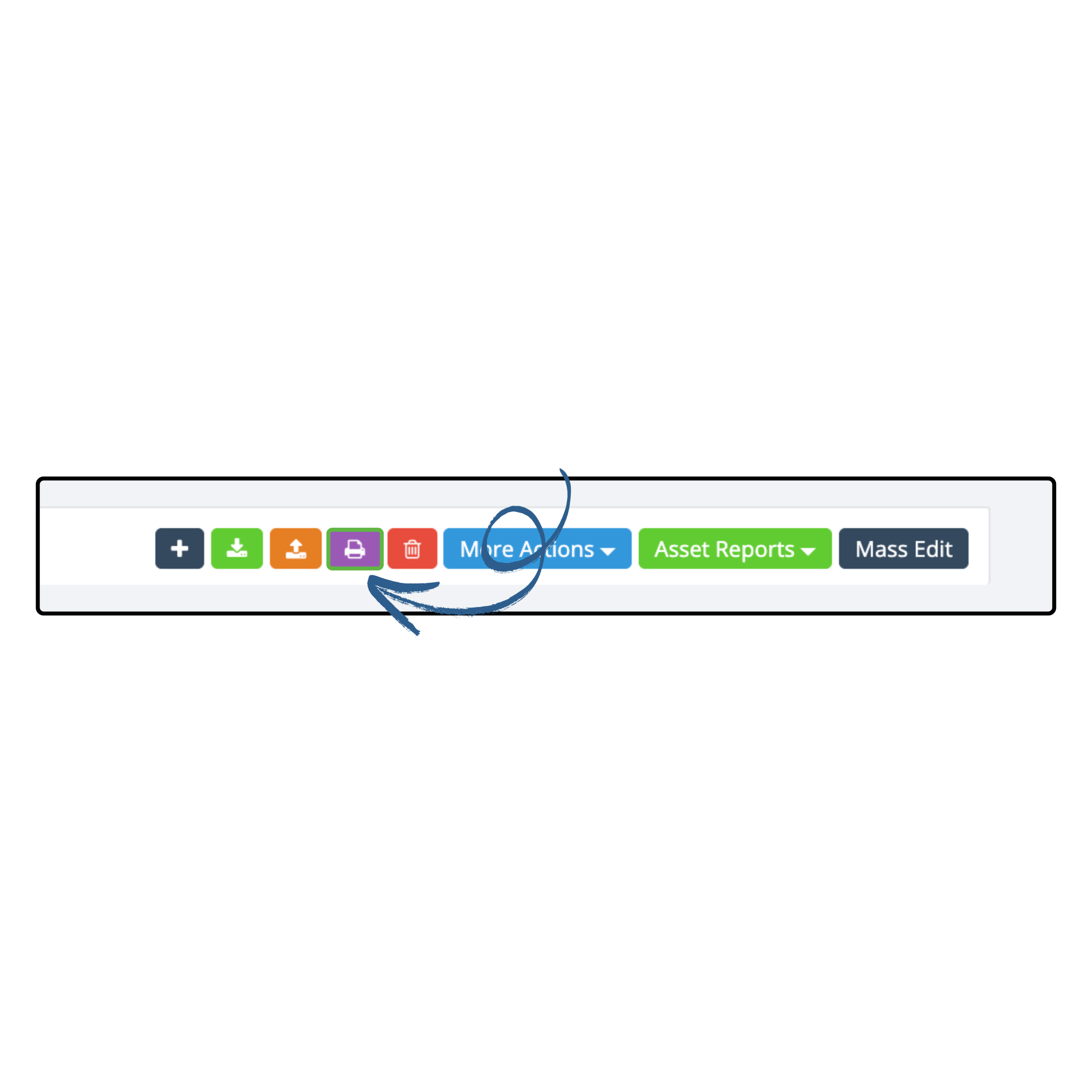 Once you’ve selected the items, click the print icon at the top of the page.